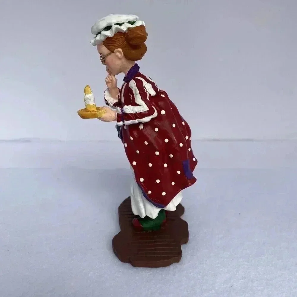 All Through The House‎ Mary Jo Figurine Resin Girl Candle Puppy 5.5in Christmas